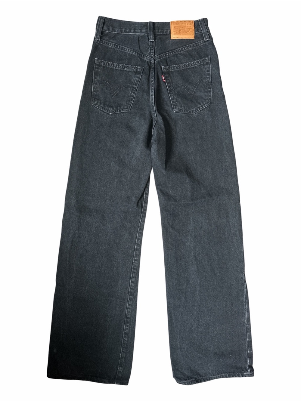 Levi’s Ribcage Wide-Leg High-Rise Jeans Black Wash Size 24 - Picture 3 of 8